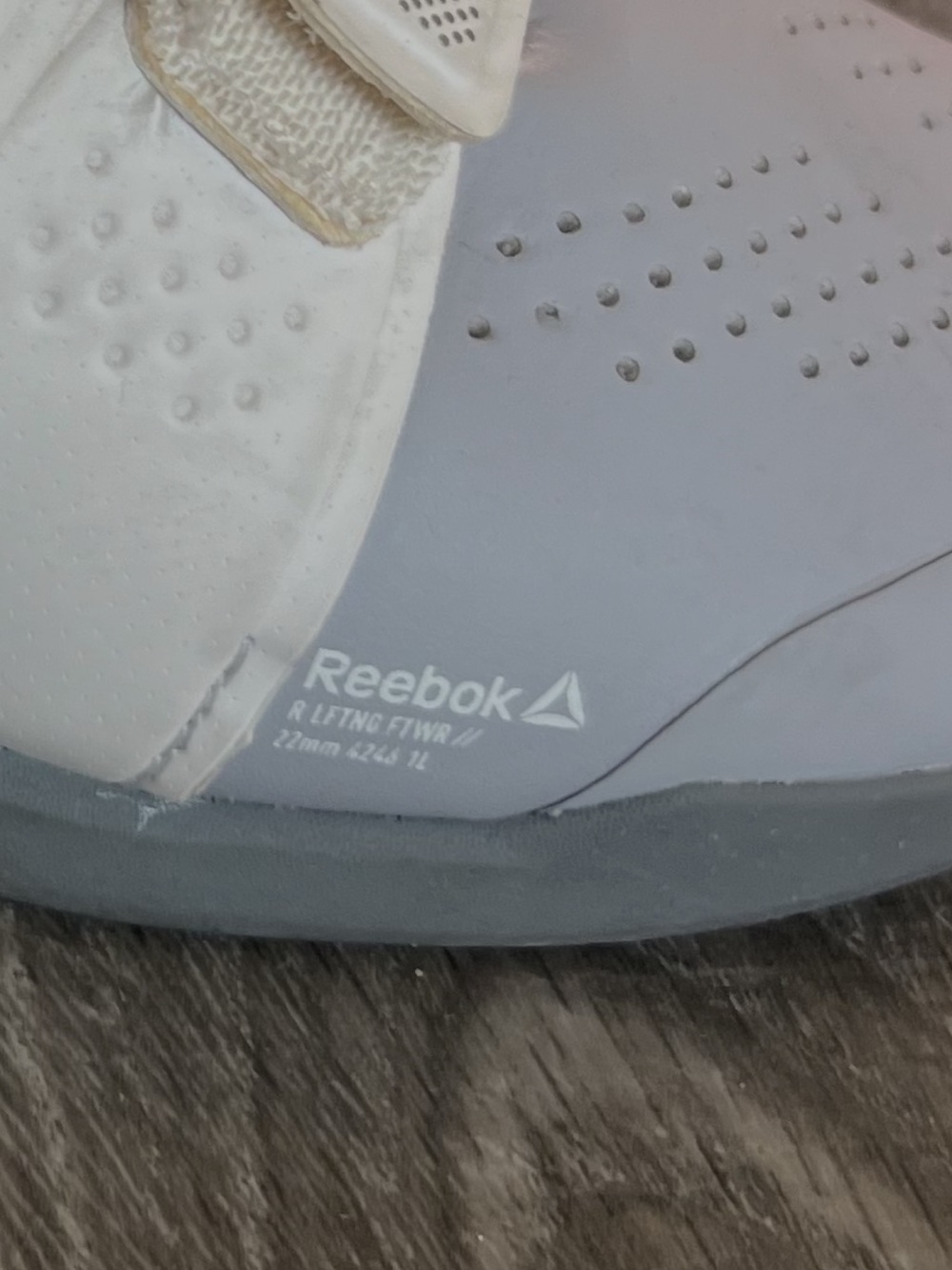 Reebok White and Light Gray Women's lifter shoe - Picture 7 of 7
